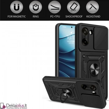 5in1 smūgiams atsparus dėklas su žiedu ir kameros apsauga (Oneplus Nord Ce5)